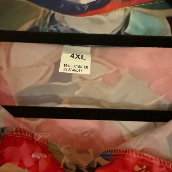 Floral Multicolor Blouse 4XL NWOT - Picture 2 of 5